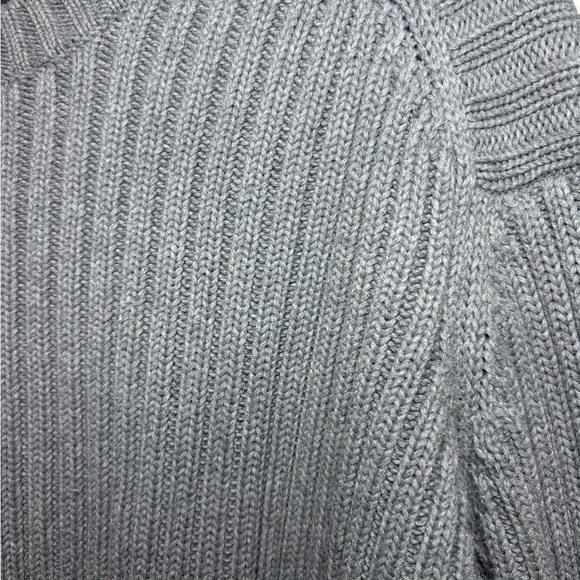 Vintage 100% Cotton Eddie Bauer Gray Ribbed Sweater (large tall) - Picture 2 of 3